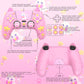 PlayVital Sweetheart Kitty Series Silicone Cover with 6 Joystick Caps and 6 Sticker for PS5 Controller, Soft Anti-Slip Full Protection Grip Skin Compatible with PS5 Charging Dock - Pink