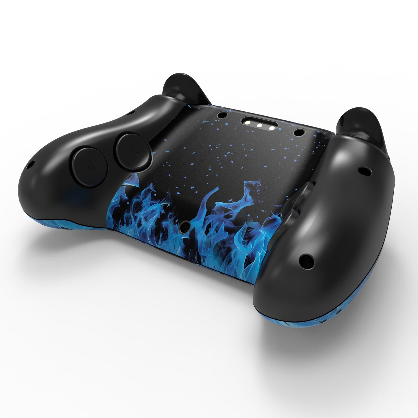 PlayVital for Steam Controller 2 Vinyl Skin (3-Pack), Scratch-Resistant, No-Residue Decal Stickers for Steam Controller Accessories – Blue Flame PlayVital