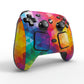PlayVital for Steam Controller 2 Vinyl Skin (3-Pack), Scratch-Resistant, No-Residue Decal Stickers for Steam Controller Accessories – Colorful Triangle PlayVital