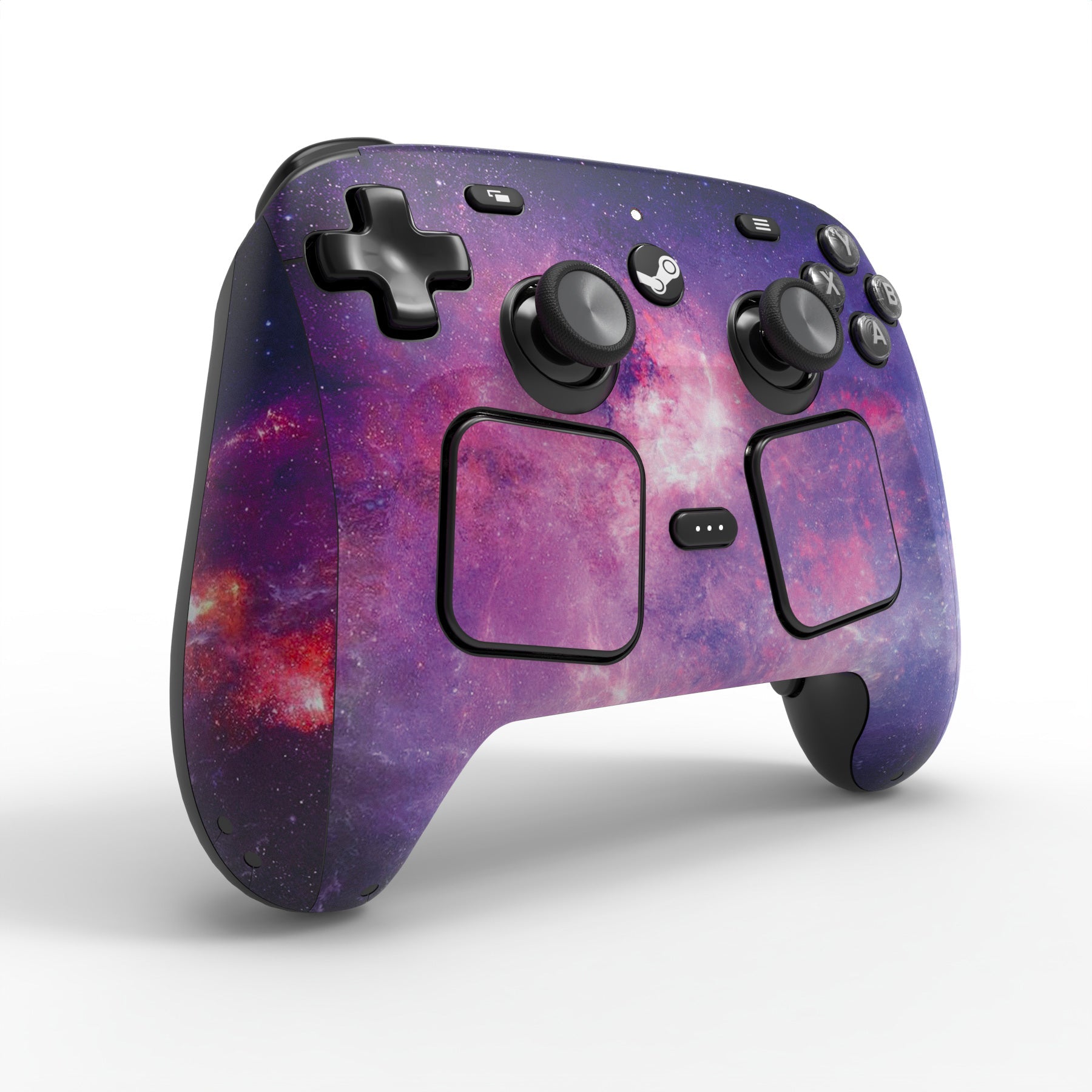 PlayVital for Steam Controller 2 Vinyl Skin (3-Pack), Scratch-Resistant, No-Residue Decal Stickers for Steam Controller Accessories – Nebula Galaxy PlayVital