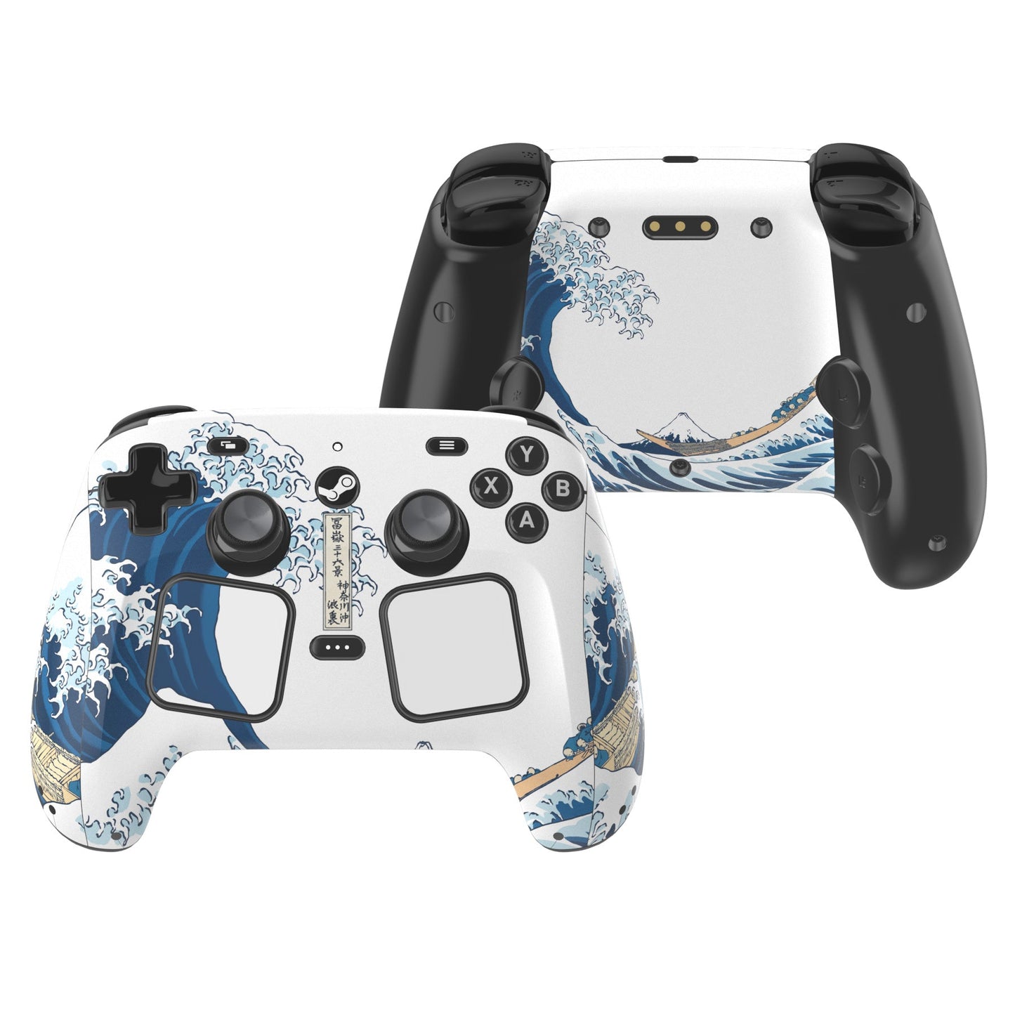 PlayVital for Steam Controller 2 Vinyl Skin (3-Pack), Scratch-Resistant, No-Residue Decal Stickers for Steam Controller Accessories – The Great Wave PlayVital