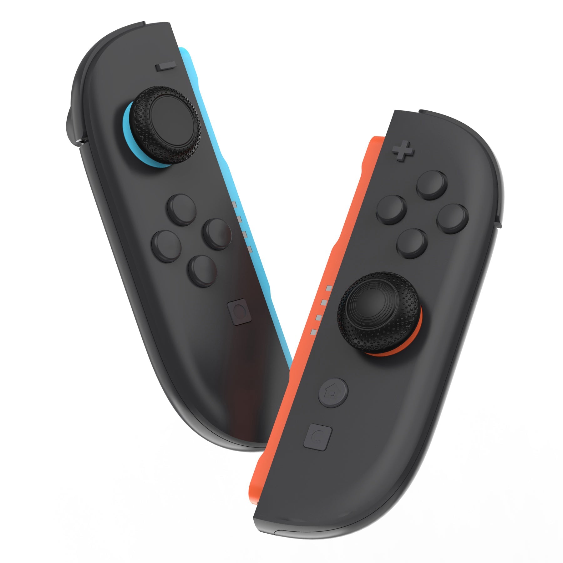PlayVital 8 in 1 Pro Thumbs Grip Caps for Nintendo Switch 2, 8Pcs Ergonomic Anti-Slip Joystick Caps for Joycon 2 Grip - Black PlayVital