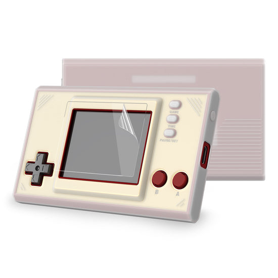 PlayVital Semi-Transparent Clear Silicone Cover Protective Case Skin for Game & Watch: Super Mario Bros with 2 Pcs Screen Protectors - GW005 PlayVital