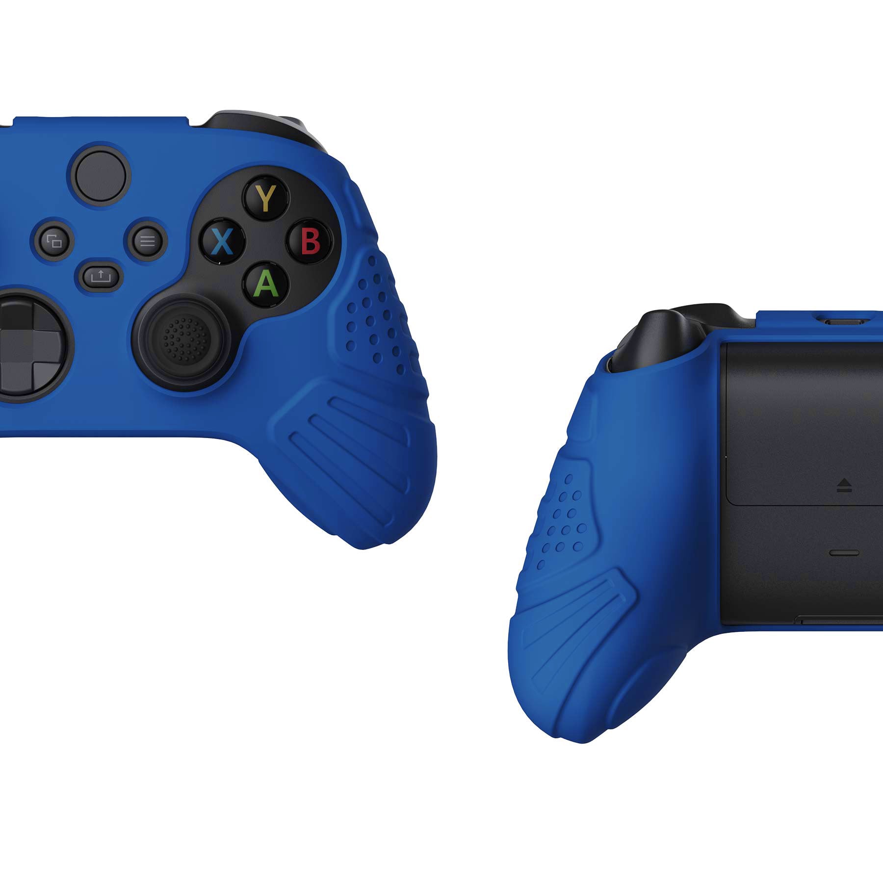 PlayVital Guardian Edition Blue Ergonomic Soft Anti-slip Controller Silicone Case Cover, Rubber Protector Skins with Black Joystick Caps for Xbox Series S and Xbox Series X Controller - HCX3008 PlayVital
