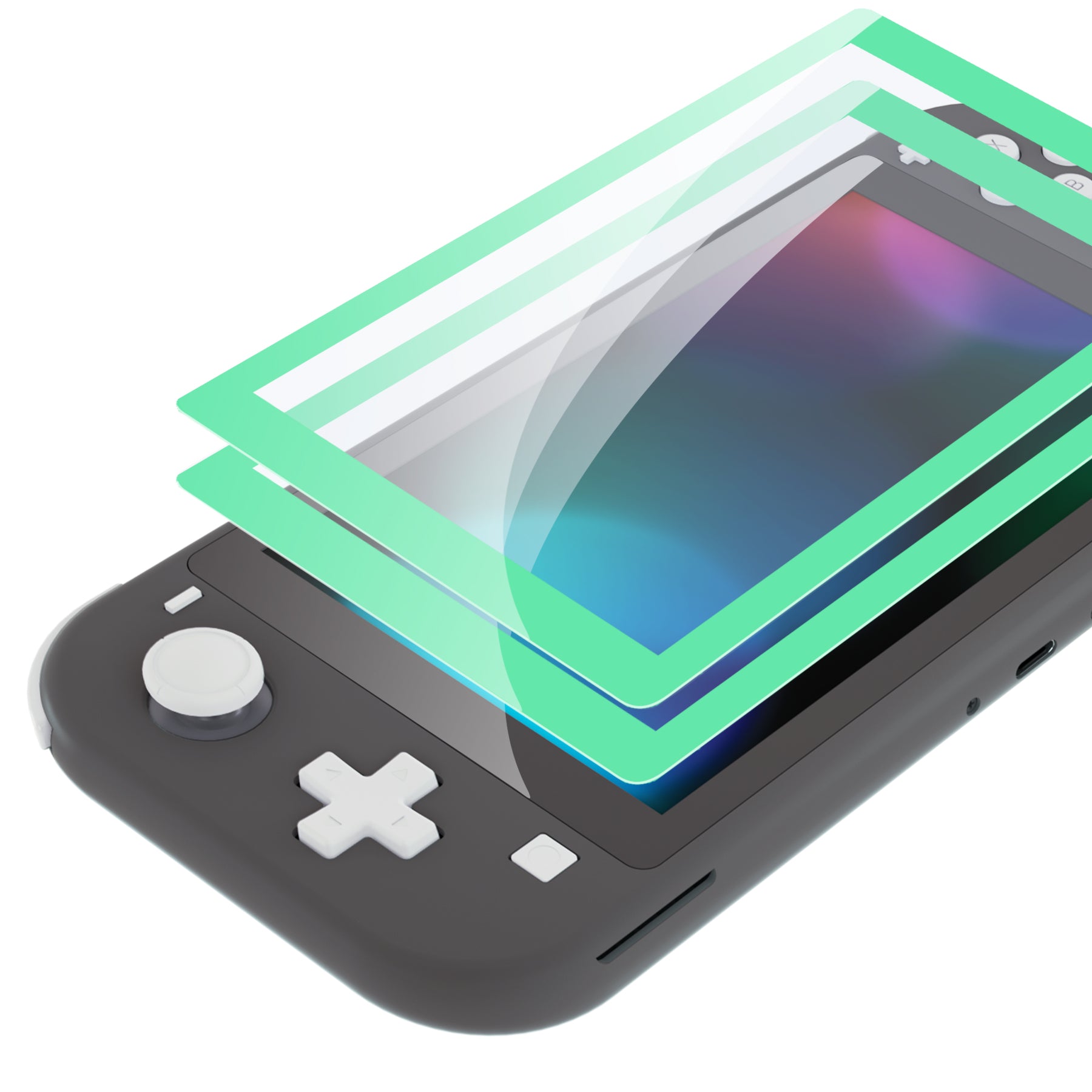 Nintendo Switch Lite 紫 + スクリーンプロテクター eXtremeRate Nintendo Switch Lite用交換フルセットシェル＆ABXY