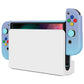 PlayVital AlterGrips Protective Slim Case for Nintendo Switch OLED, Ergonomic Grip Cover for Joycon, Dockable Hard Shell for Switch OLED with Thumb Grip Caps & Button Caps - Gradient Violet Blue - JSOYP3003 playvital