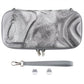PlayVital Pink Switch Lite Travel Carrying Case, Portable Pouch, Soft Velvet Lining Storage Bag for NS Switch Lite with Thumb Grips 8 Game Cards Slots Inner Pocket - Silver Swirl - LTW007 PlayVital