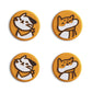 PlayVital Kitten & Doggie Cute Switch Thumb Grip Caps, Joystick Caps for Nintendo Switch Lite, Silicone Analog Cover Thumbstick Grips for Switch OLED Joycon - Caution Yellow - NJM1114 playvital