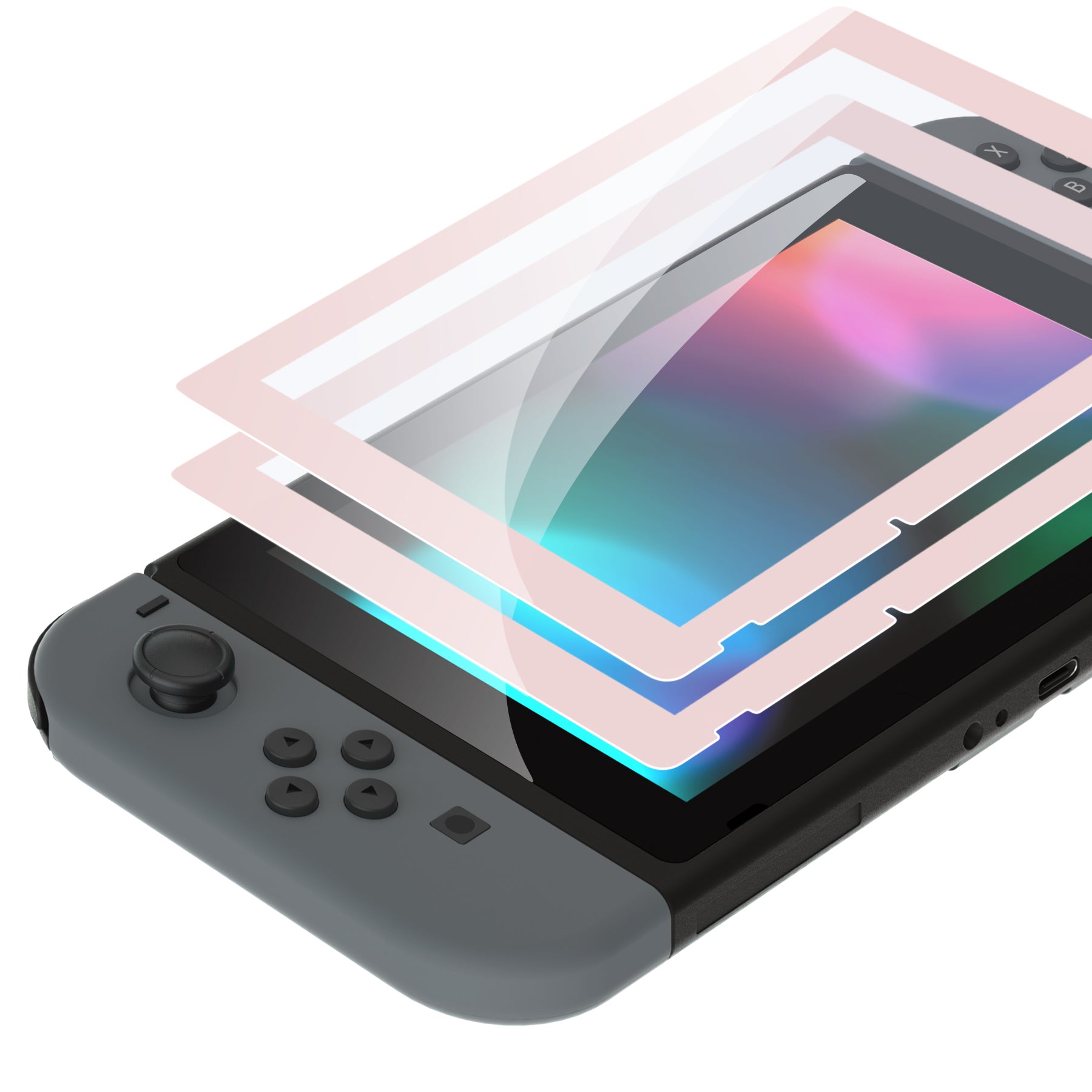 PlayVital Nintendo Switch Tempered Glass Screen Protector - Cherry ...