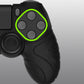 PlayVital Guardian Edition Black Ergonomic Soft Anti-Slip Controller Silicone Case Cover for PS4, Rubber Protector Skins with Black Joystick Caps for PS4 Slim PS4 Pro Controller - P4CC0059 playvital
