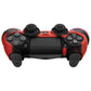 PlayVital Guardian Edition Red & Black Ergonomic Soft Anti-Slip Controller Silicone Case Cover for PS4, Rubber Protector Skins with black Joystick Caps for PS4 Slim PS4 Pro Controller - P4CC0071 playvital
