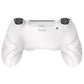 PlayVital Guardian Edition White Ergonomic Soft Anti-Slip Controller Silicone Case Cover for PS4, Rubber Protector Skins with white Joystick Caps for PS4 Slim PS4 Pro Controller - P4CC0060 playvital