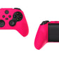 PlayVital Bright Pink 3D Studded Edition Anti-slip Silicone Cover Skin for Xbox Series X Controller, Soft Rubber Case Protector for Xbox Series S Controller with 6 Black Thumb Grip Caps - SDX3019 PlayVital