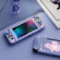 PlayVital ZealProtect Soft Protective Case for Nintendo Switch, Flexible Cover for Switch with Tempered Glass Screen Protector & Thumb Grips & ABXY Direction Button Caps - Lovely Bunny - RNSYV6022 playvital