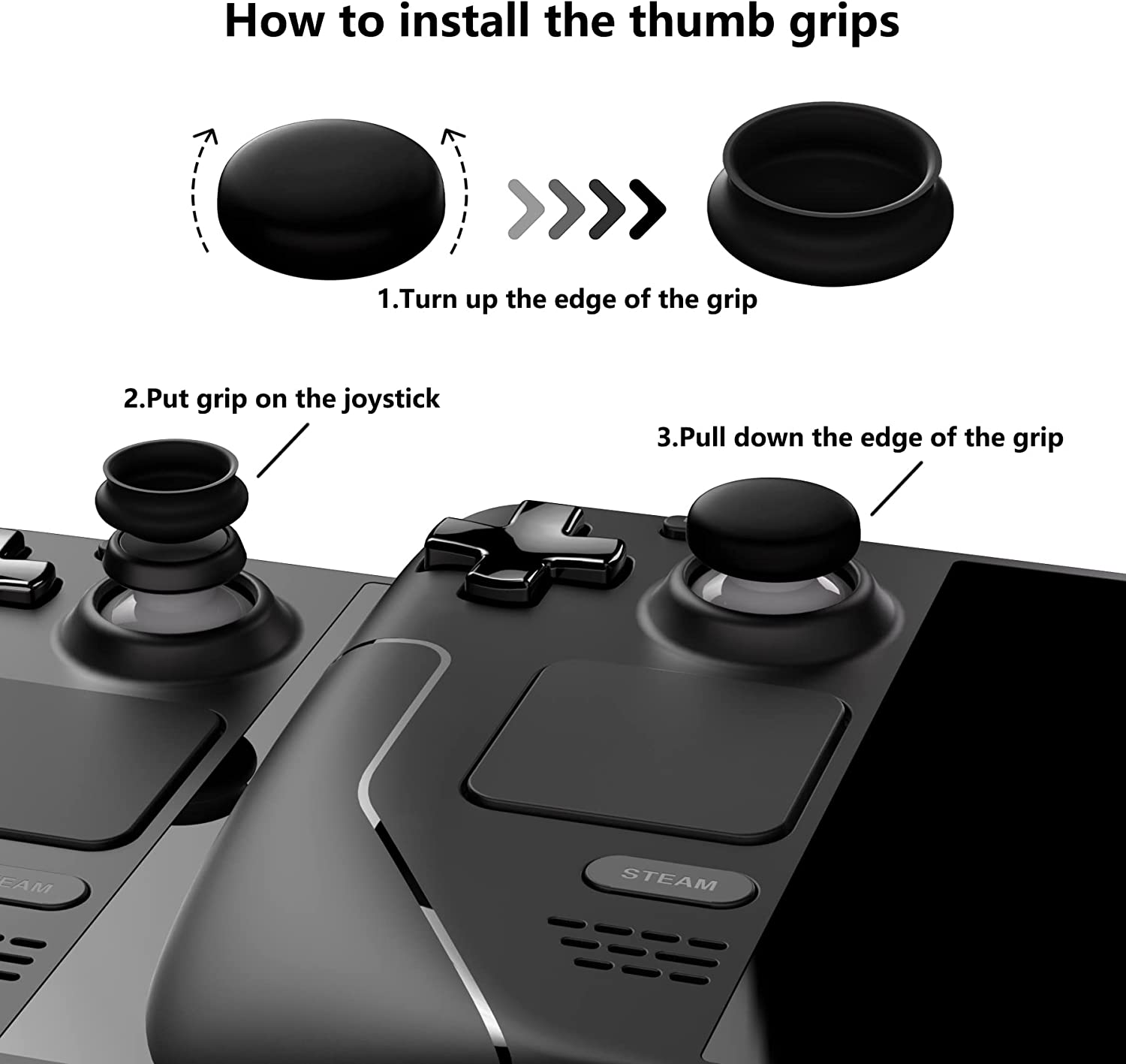 20-Pack Silicone Thumbstick Grips For Steam Deck OLED - Multiple Colors