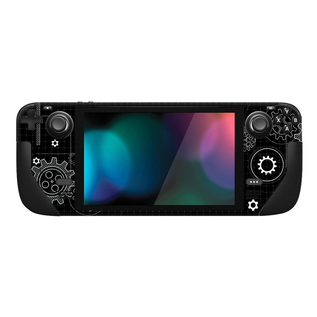 PlayVital Full Set Protective Skin Decal for Steam Deck, Custom Stickers Vinyl Cover for Steam Deck Handheld Gaming PC - Dynamic Sketch Black - SDTM018 playvital