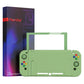 PlayVital AlterGrips Dockable Protective Case Ergonomic Grip Cover for Nintendo Switch, Interchangeable Joycon Cover w/Screen Protector & Thumb Grip Caps & Button Caps - Matcha Green - TNSYP3005 playvital