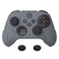 PlayVital Samurai Edition Gray Anti-slip Controller Grip Silicone Skin, Ergonomic Soft Rubber Protective Case Cover for Xbox Series S/X Controller with Black Thumb Stick Caps - WAX3006 PlayVital