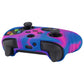 PlayVital Samurai Edition Pink & Purple & Blue Anti-slip Controller Grip Silicone Skin, Ergonomic Soft Rubber Protective Case Cover for Xbox Series S/X Controller with Black Thumb Stick Caps - WAX3015 PlayVital