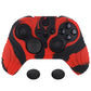 PlayVital Samurai Edition Anti Slip Silicone Case Cover for Xbox Elite Wireless Controller Series 2, Ergonomic Soft Rubber Skin Protector for Xbox Elite Series 2 with Thumb Grip Caps - Red & Black - XBE2M004 playvital