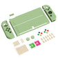 PlayVital ZealProtect Soft Protective Case for Switch OLED, Flexible Protector Joycon Grip Cover for Switch OLED with Thumb Grip Caps & ABXY Direction Button Caps - Matcha Green - XSOYM5006 playvital